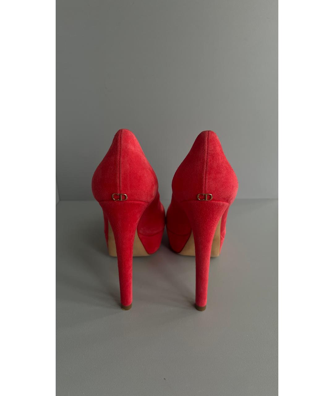 CHRISTIAN DIOR Красные замшевые туфли, фото 4