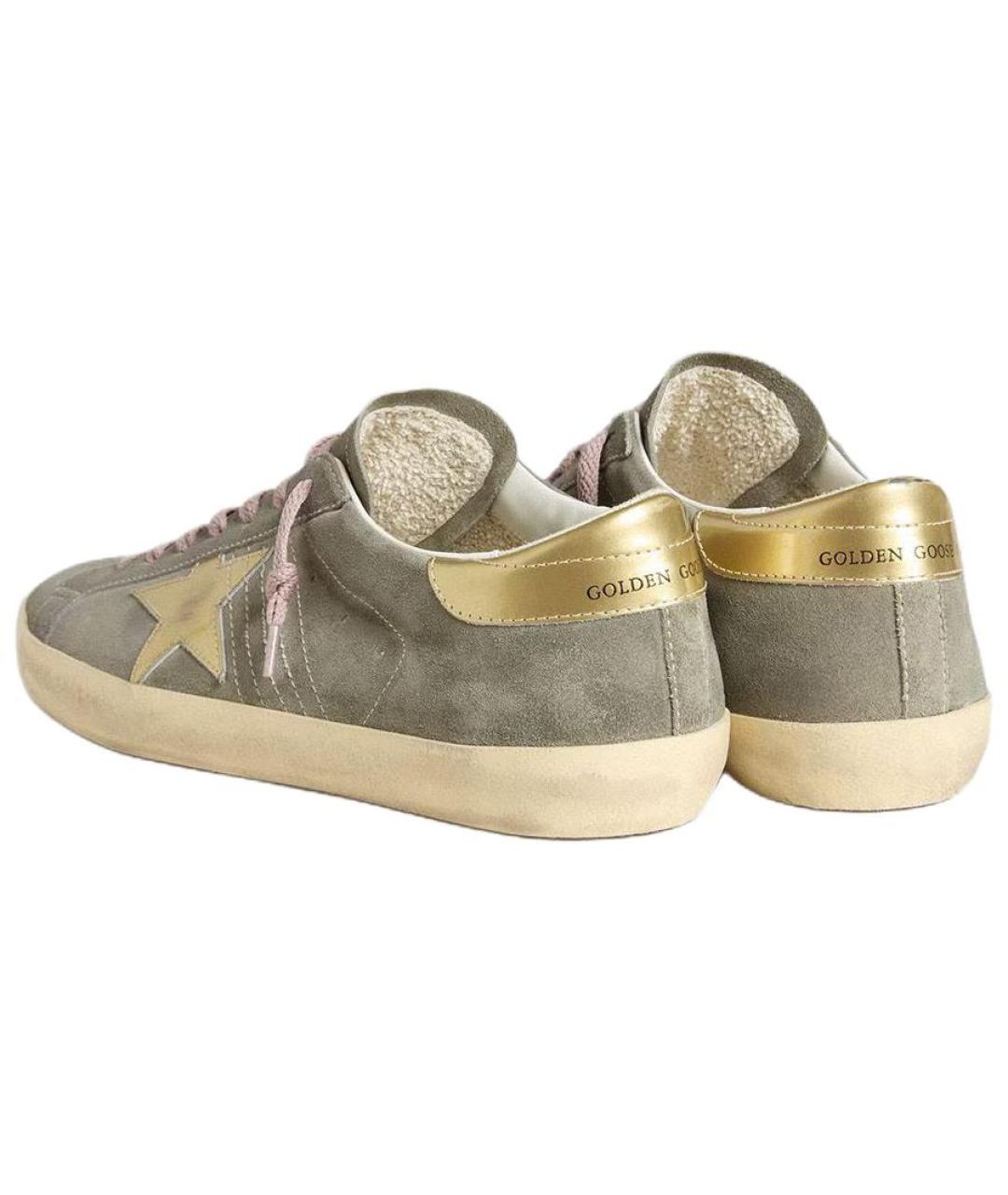 GOLDEN GOOSE DELUXE BRAND Серые кожаные низкие кроссовки / кеды, фото 4