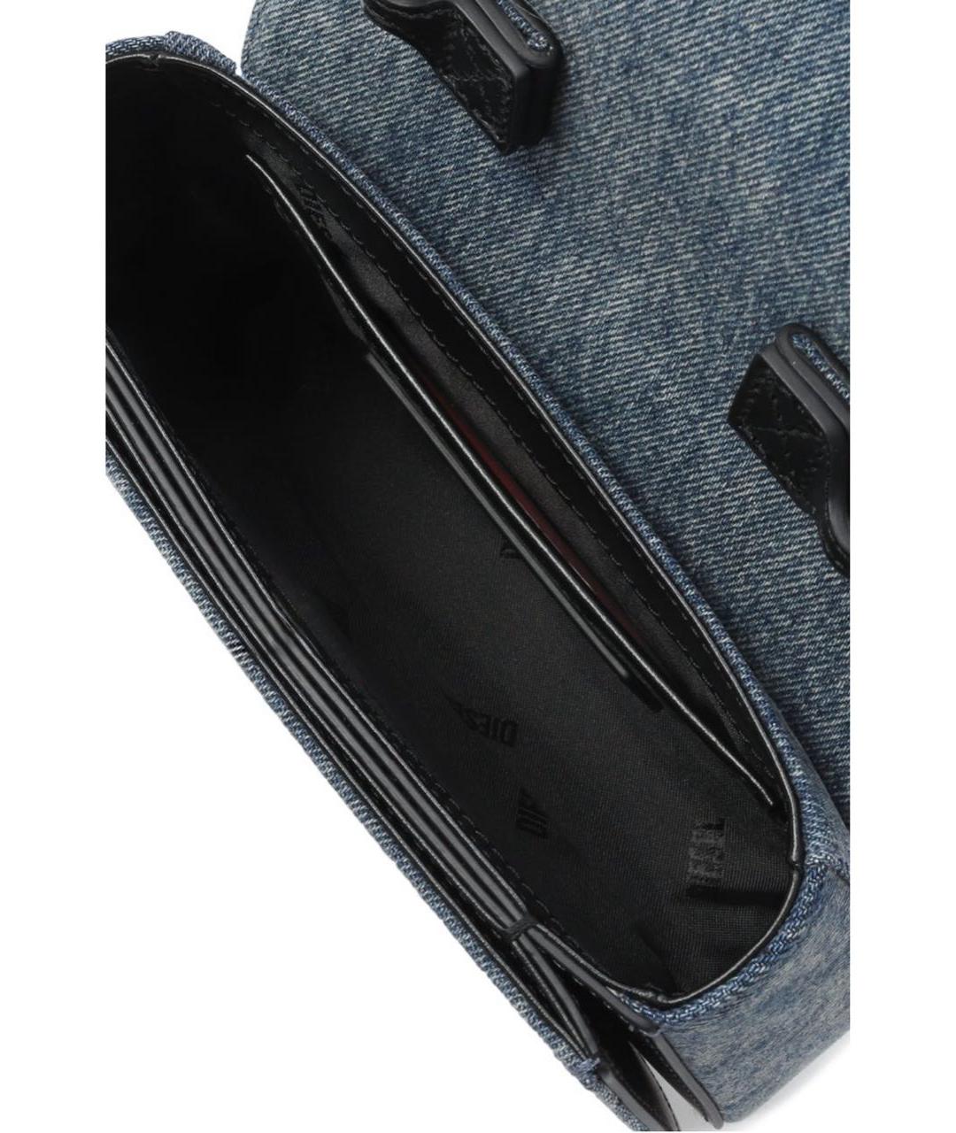 DIESEL Синяя деним сумка через плечо, фото 4