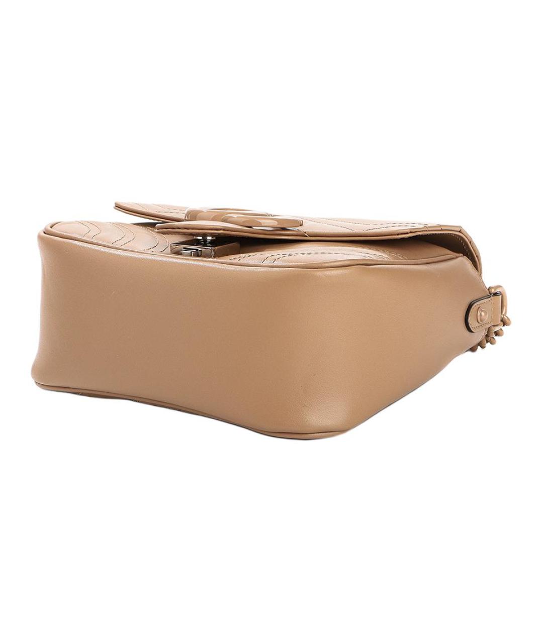 GUCCI Бежевая кожаная сумка через плечо, фото 5