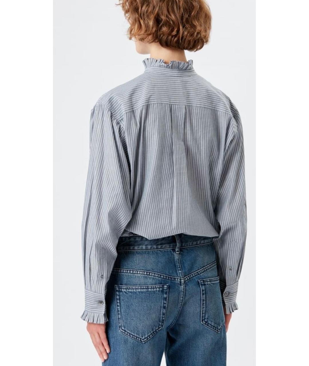 ISABEL MARANT ETOILE Голубая хлопковая рубашка, фото 8
