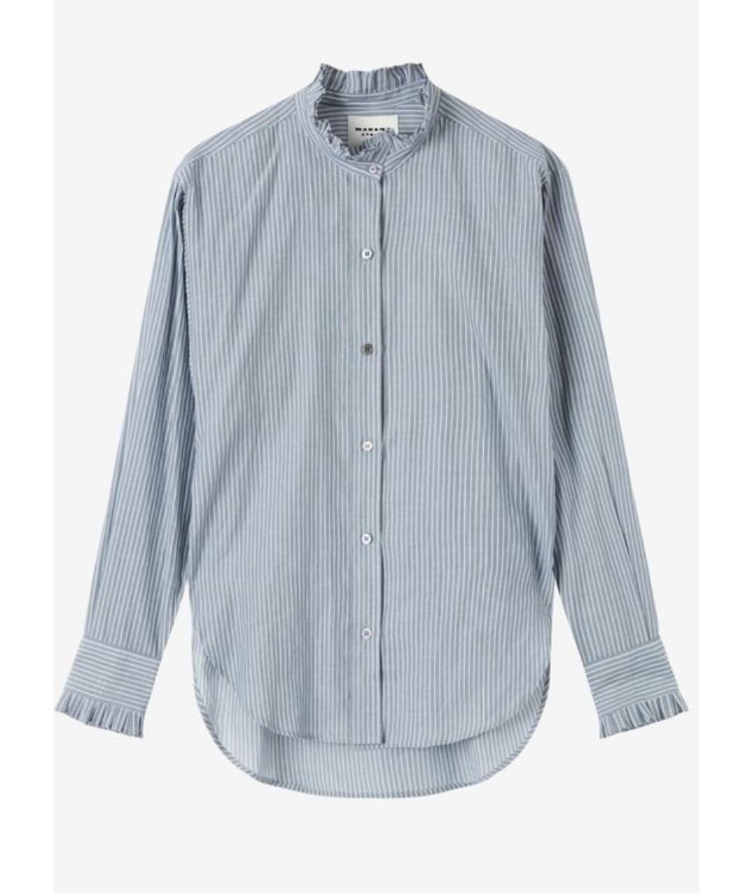 ISABEL MARANT ETOILE Голубая хлопковая рубашка, фото 9