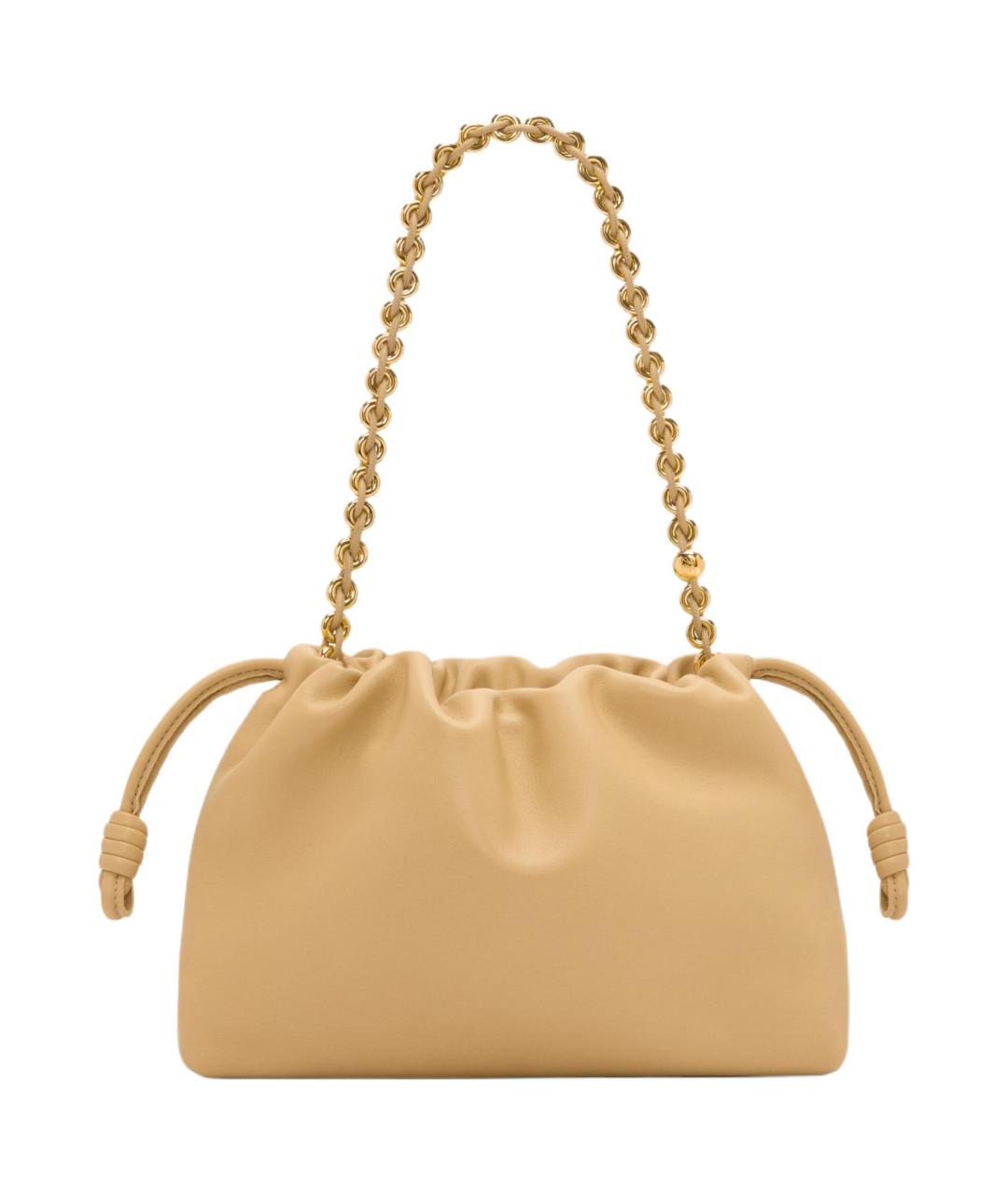 LOEWE Бежевая кожаная сумка через плечо, фото 7