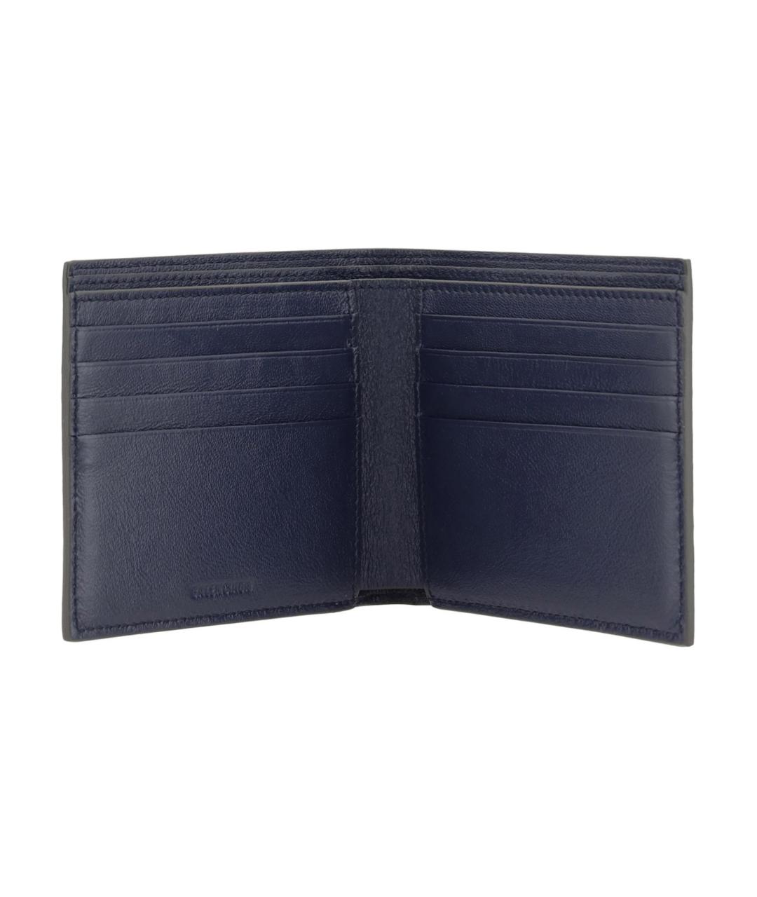 BALENCIAGA Темно-синий кожаный кошелек, фото 3