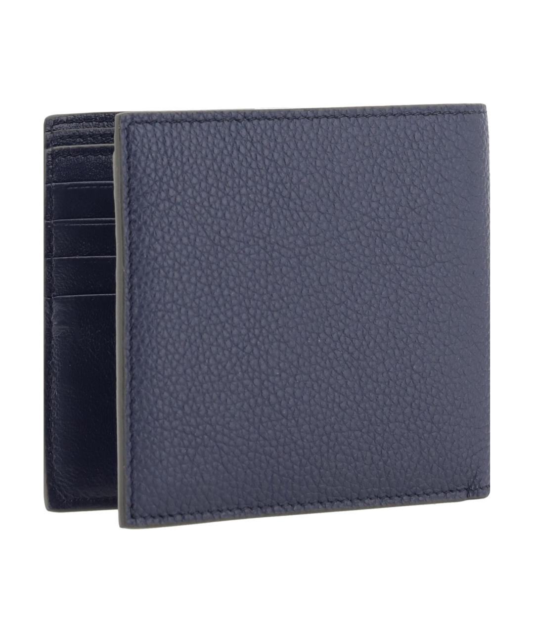 BALENCIAGA Темно-синий кожаный кошелек, фото 2