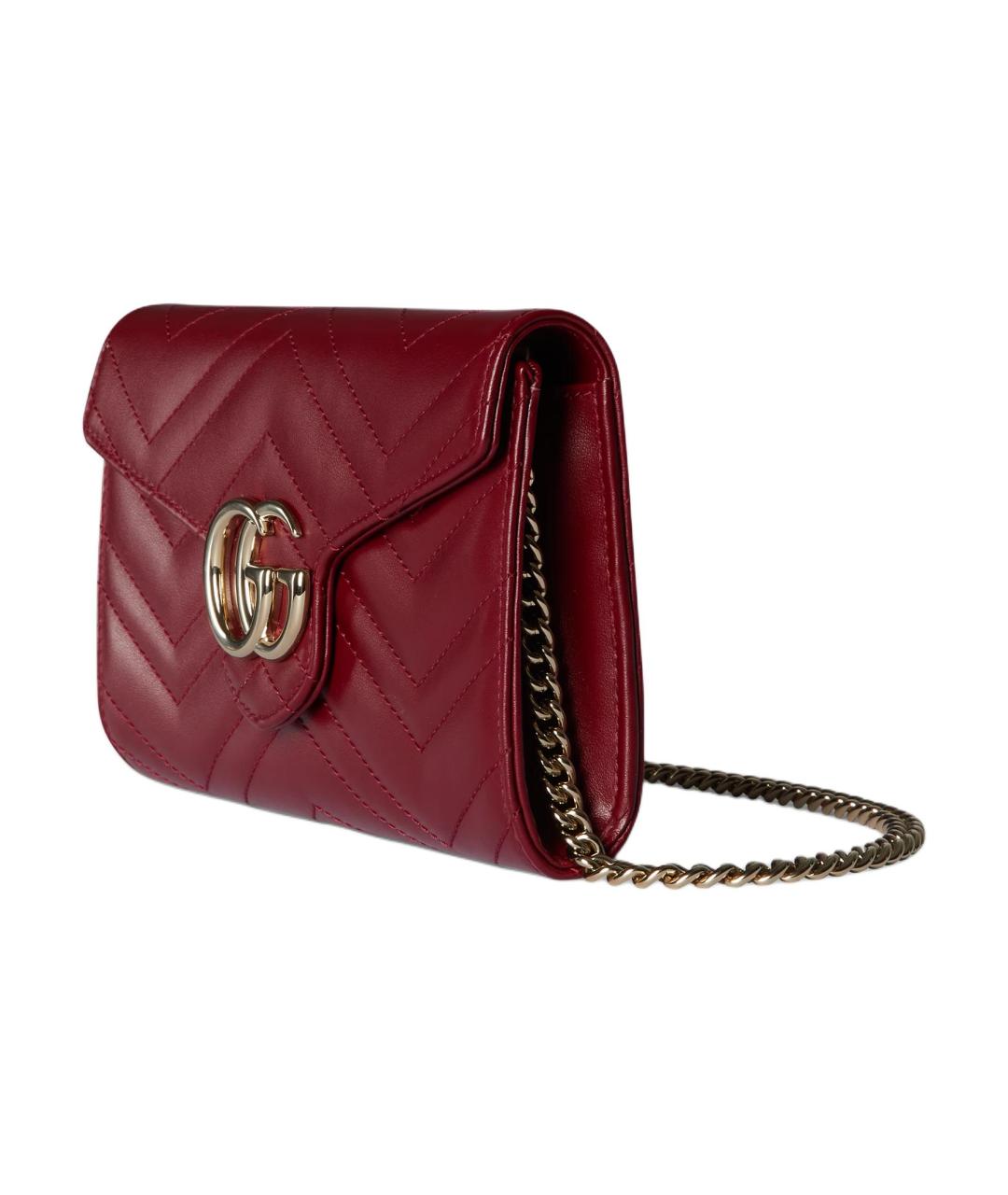 GUCCI Бордовый кожаный кошелек, фото 2