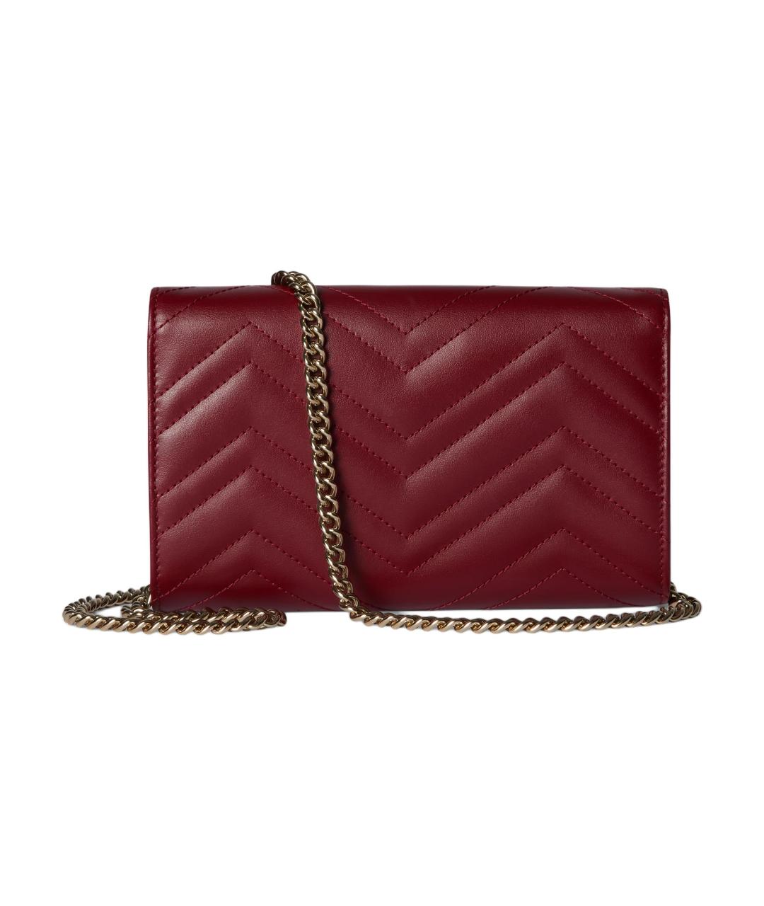 GUCCI Бордовый кожаный кошелек, фото 4