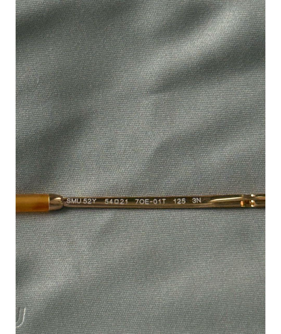 MIU MIU Коричневые металлические солнцезащитные очки, фото 8