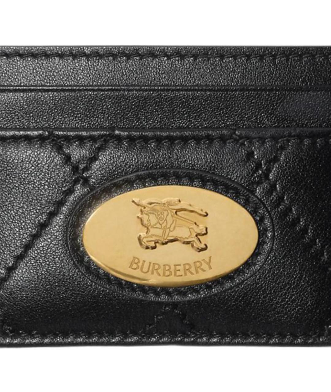 BURBERRY Черный кожаный кардхолдер, фото 3