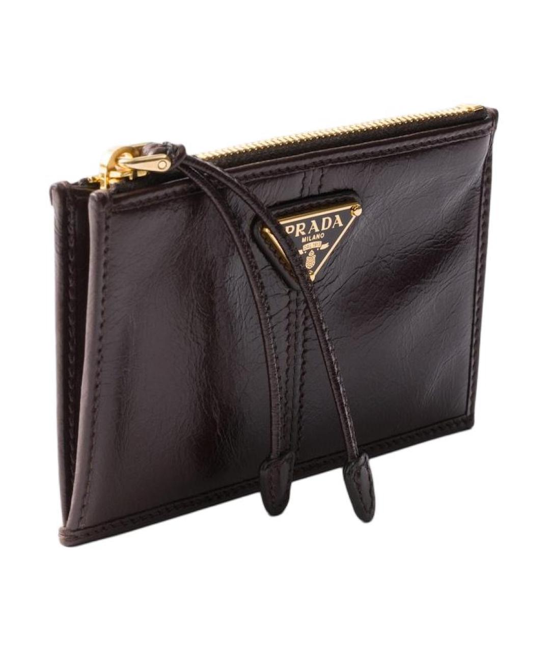 PRADA Коричневый кожаный кардхолдер, фото 2