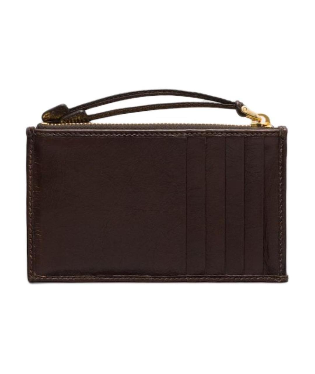 PRADA Коричневый кожаный кардхолдер, фото 3