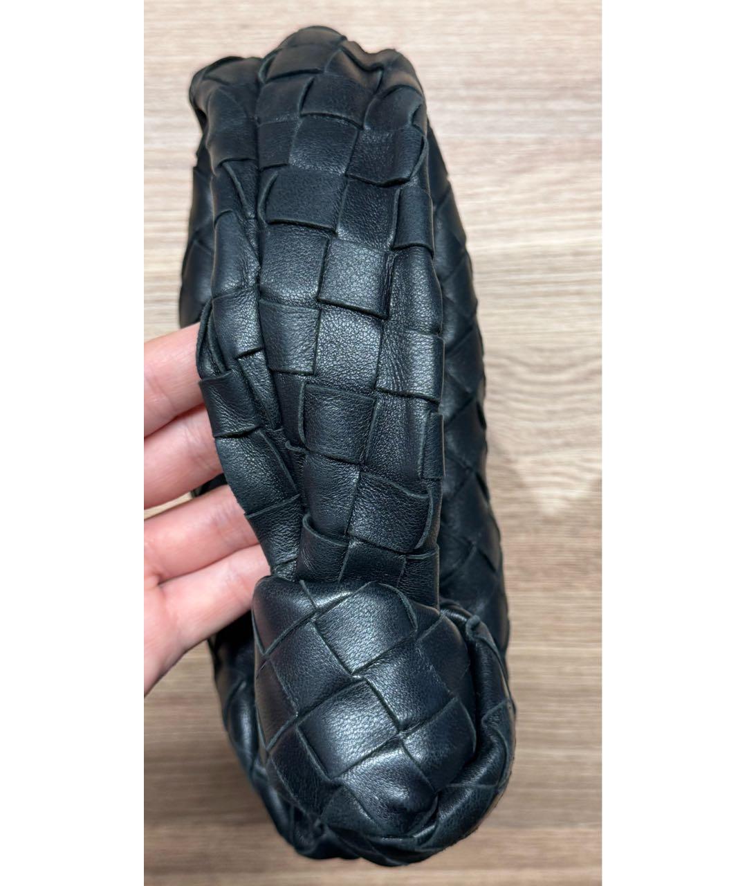 BOTTEGA VENETA Черная кожаная сумка с короткими ручками, фото 8