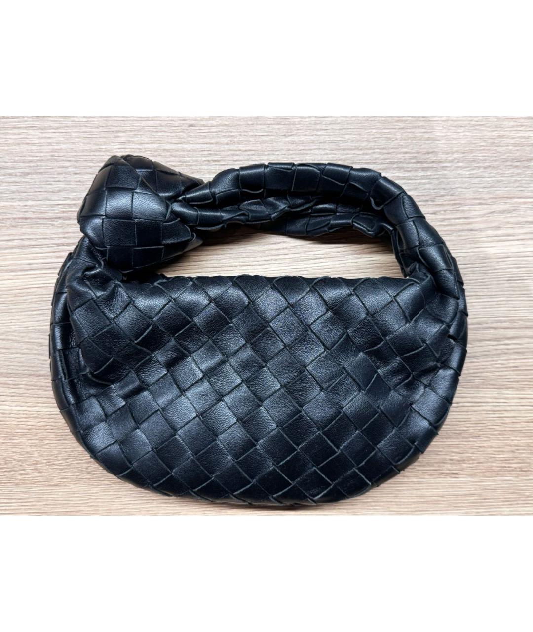 BOTTEGA VENETA Черная кожаная сумка с короткими ручками, фото 9