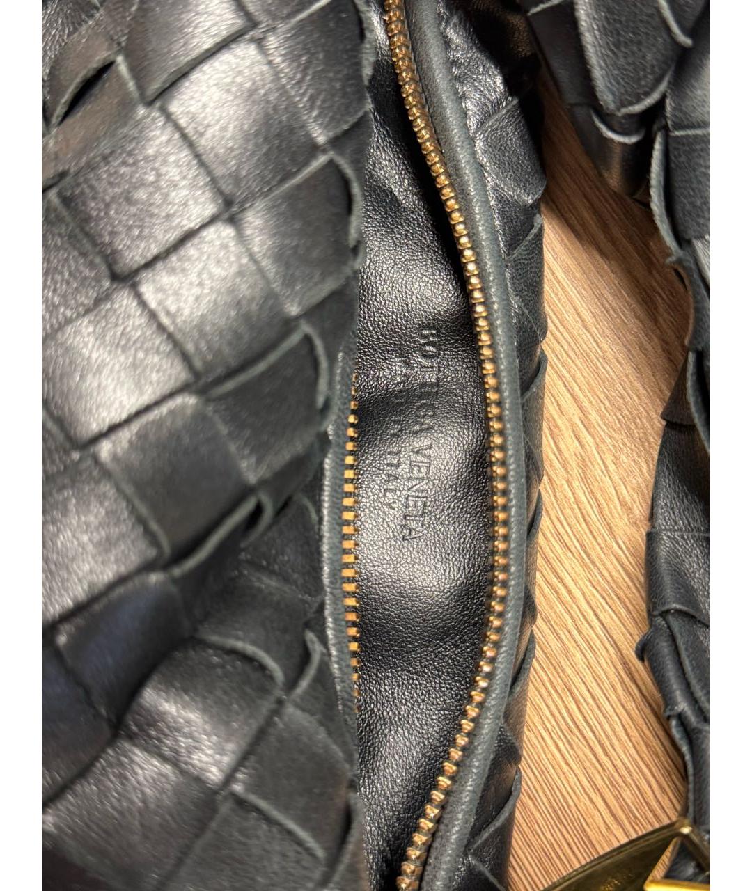 BOTTEGA VENETA Черная кожаная сумка с короткими ручками, фото 6