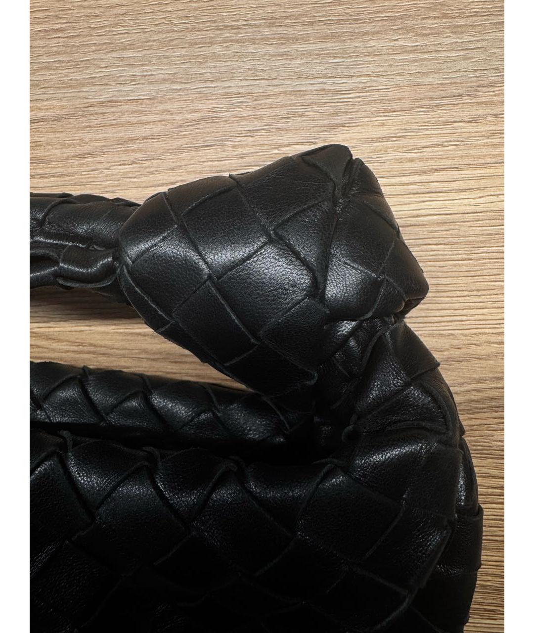 BOTTEGA VENETA Черная кожаная сумка с короткими ручками, фото 5