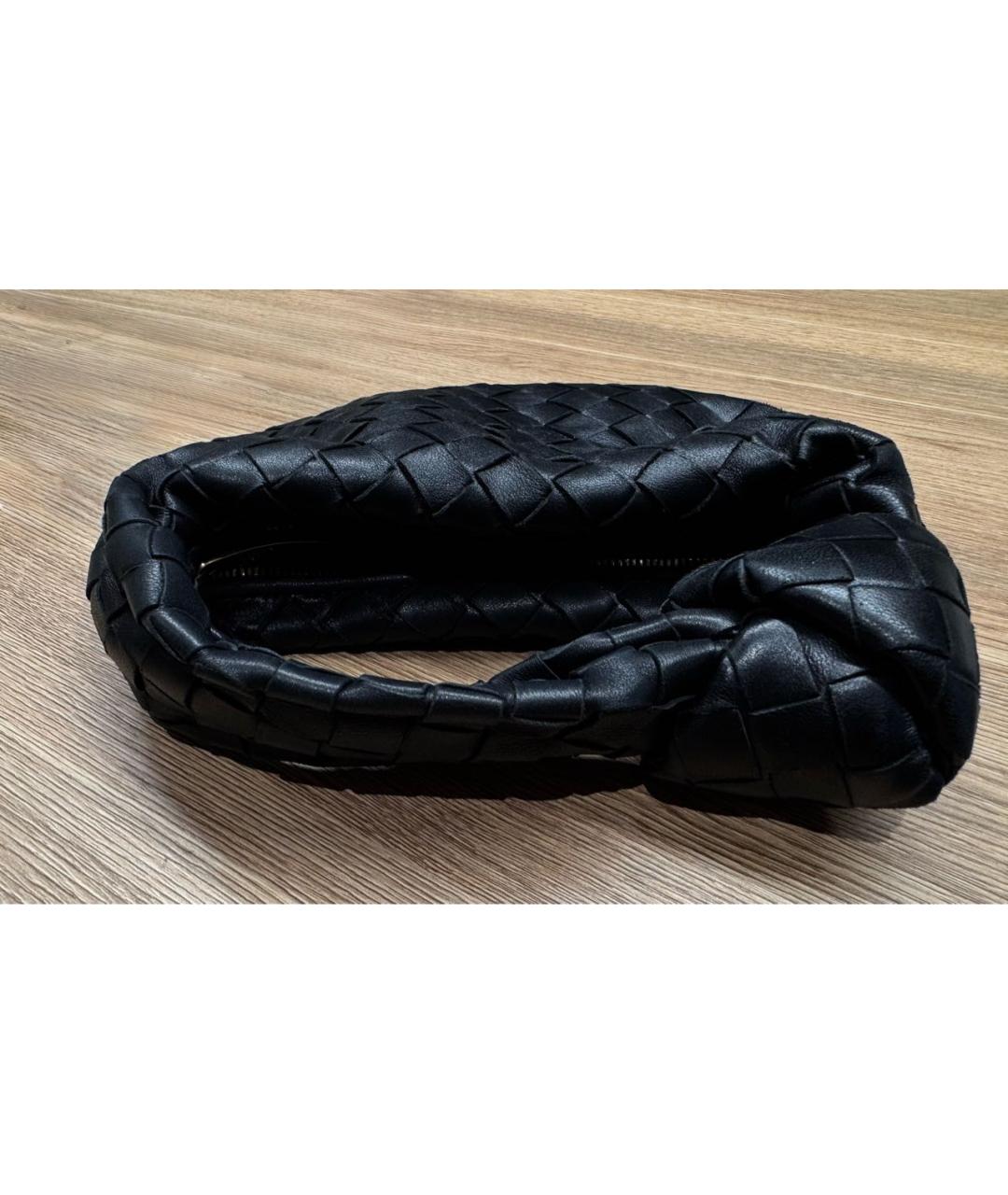 BOTTEGA VENETA Черная кожаная сумка с короткими ручками, фото 3