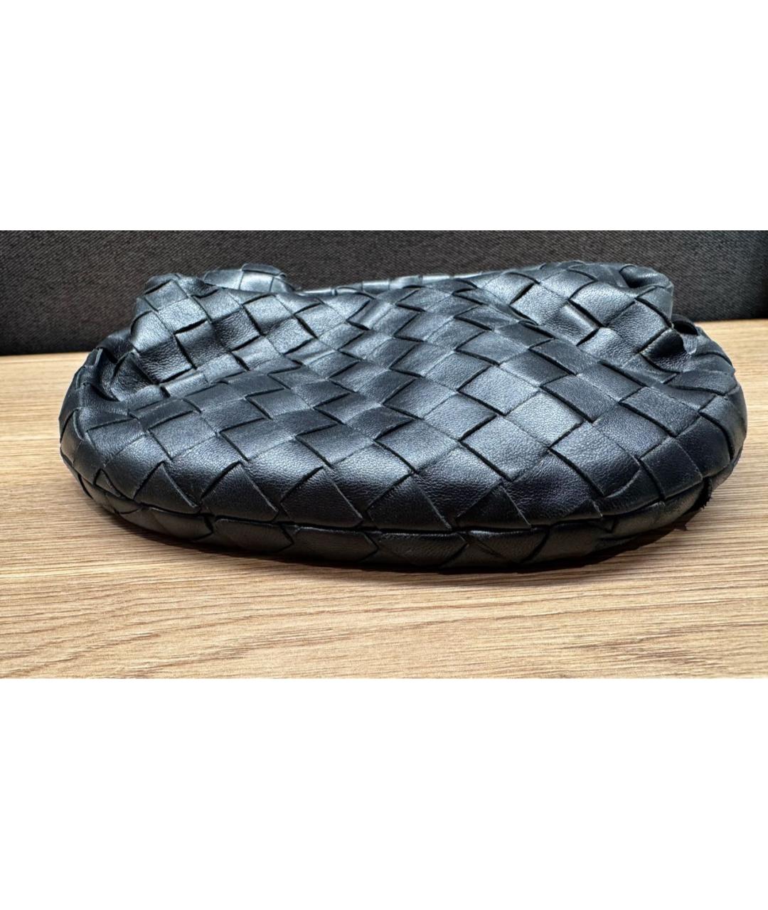 BOTTEGA VENETA Черная кожаная сумка с короткими ручками, фото 4
