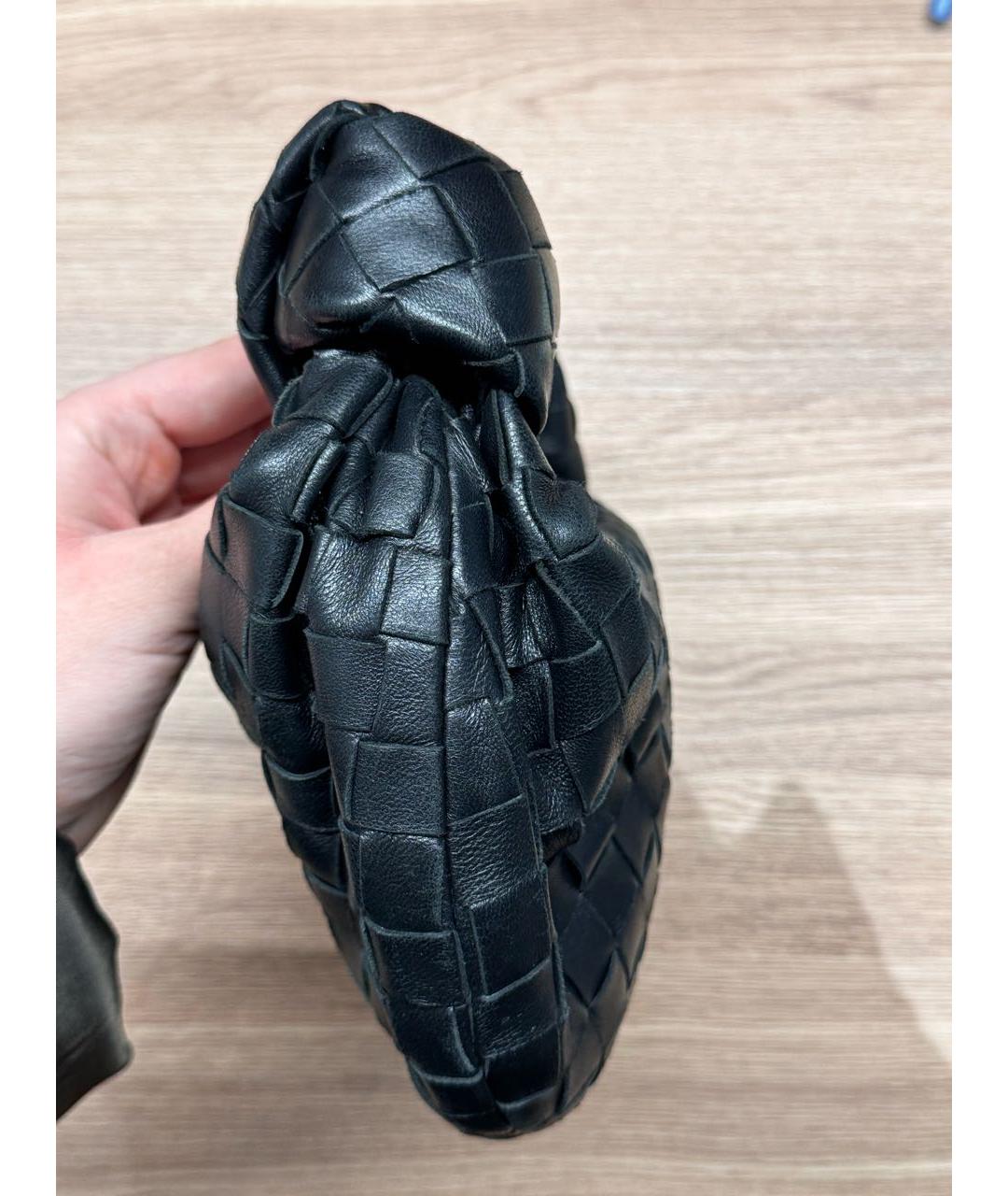 BOTTEGA VENETA Черная кожаная сумка с короткими ручками, фото 7