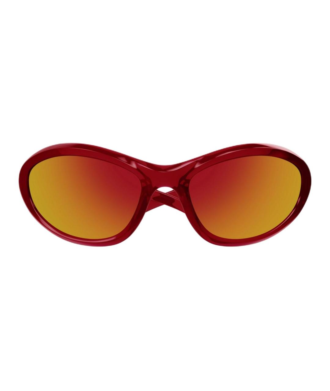 BALENCIAGA Красные пластиковые солнцезащитные очки, фото 2