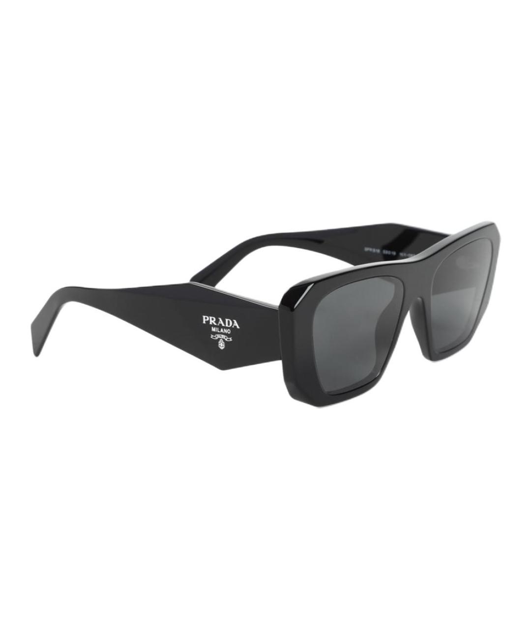 PRADA Черные пластиковые солнцезащитные очки, фото 2