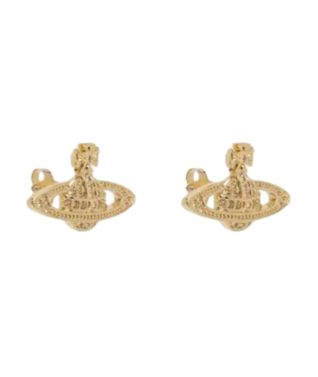 VIVIENNE WESTWOOD Золотые латунные серьги, фото 3