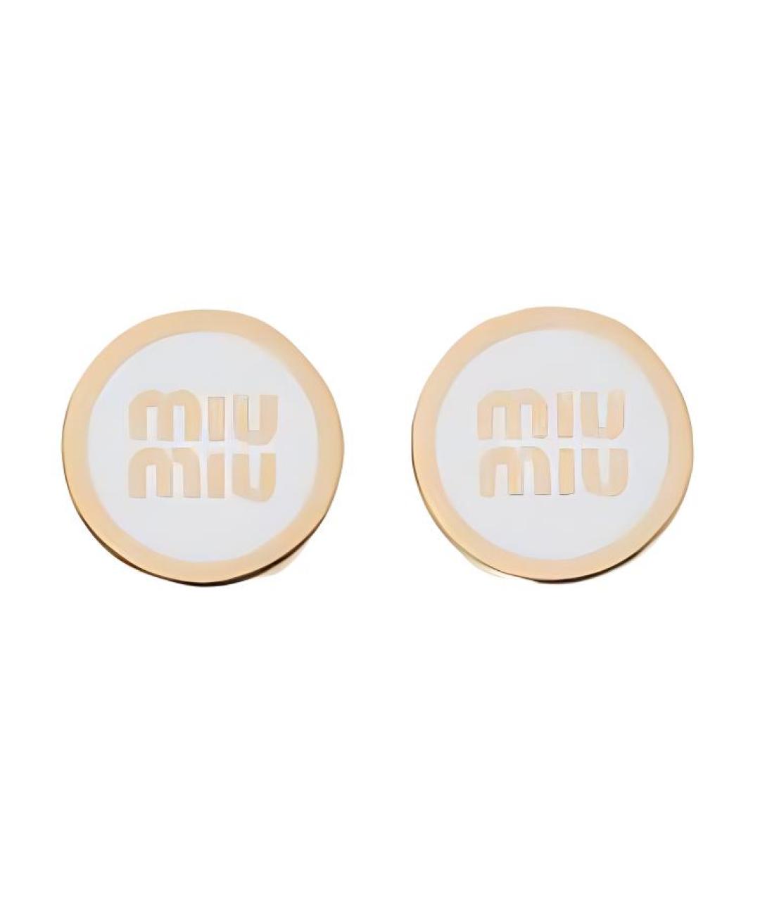 MIU MIU Золотые металлические серьги, фото 1