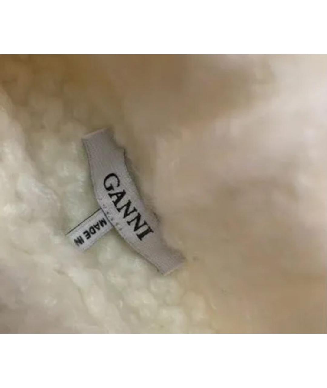 GANNI Белый шерстяной джемпер / свитер, фото 7