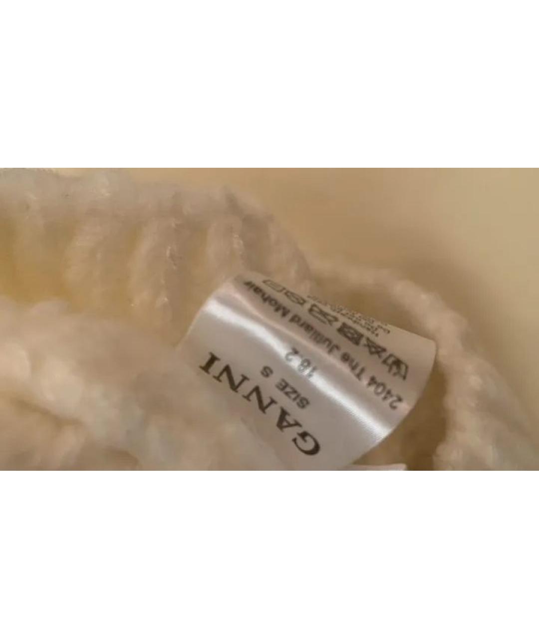 GANNI Белый шерстяной джемпер / свитер, фото 6