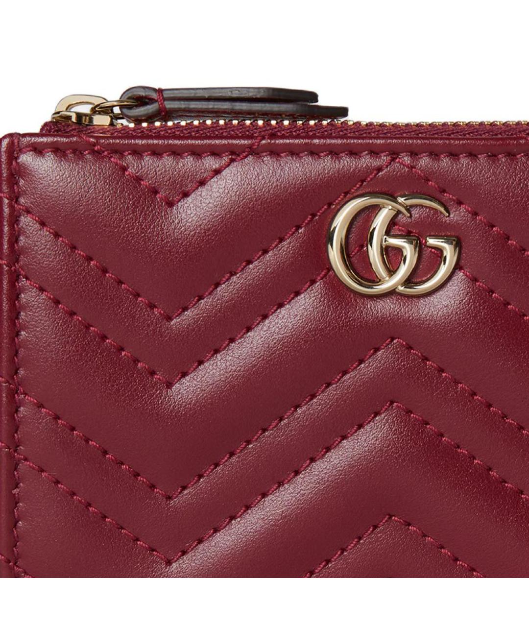 GUCCI Бордовая ключница, фото 6