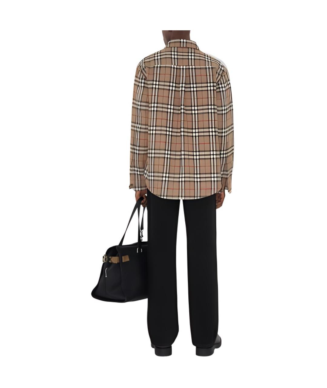 BURBERRY Бежевая хлопковая кэжуал рубашка, фото 3
