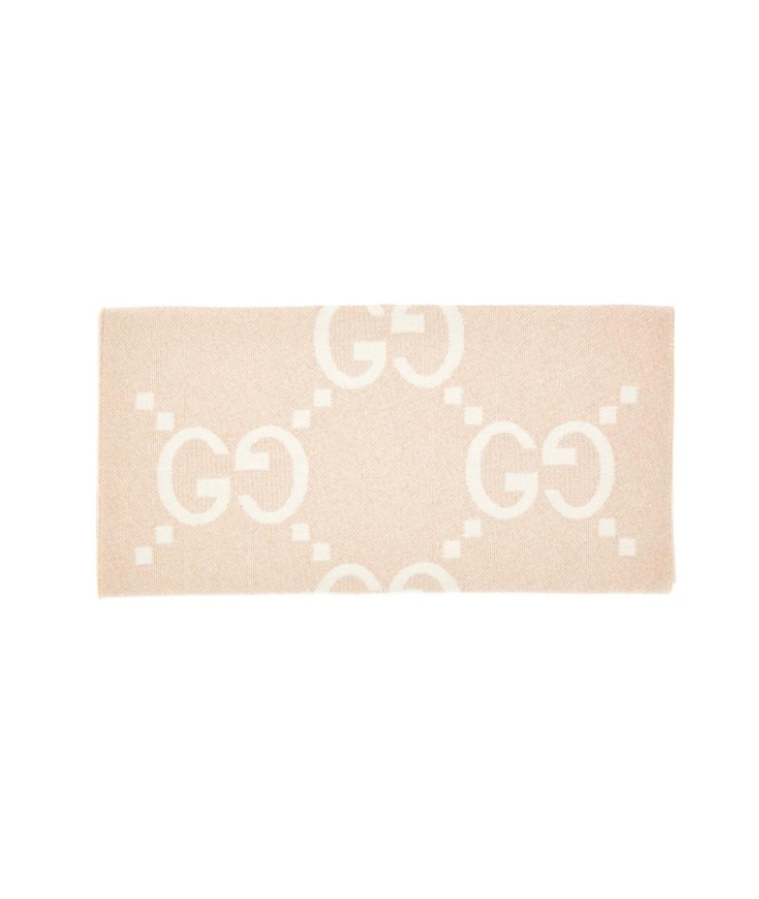 GUCCI Бежевый кашемировый шарф, фото 2