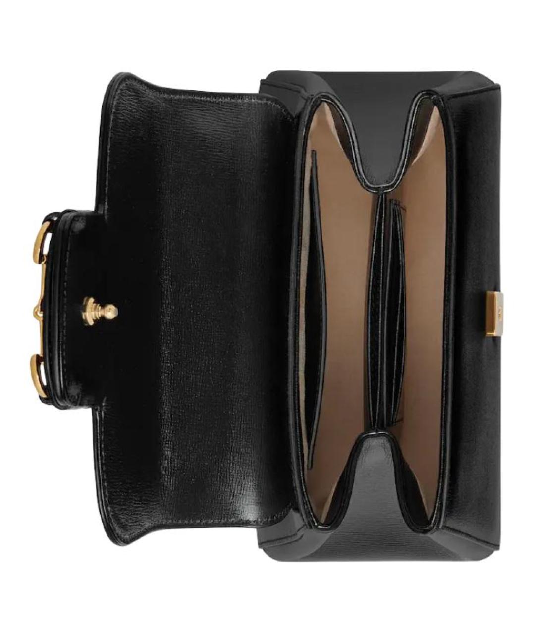 GUCCI Черная кожаная сумка через плечо, фото 9