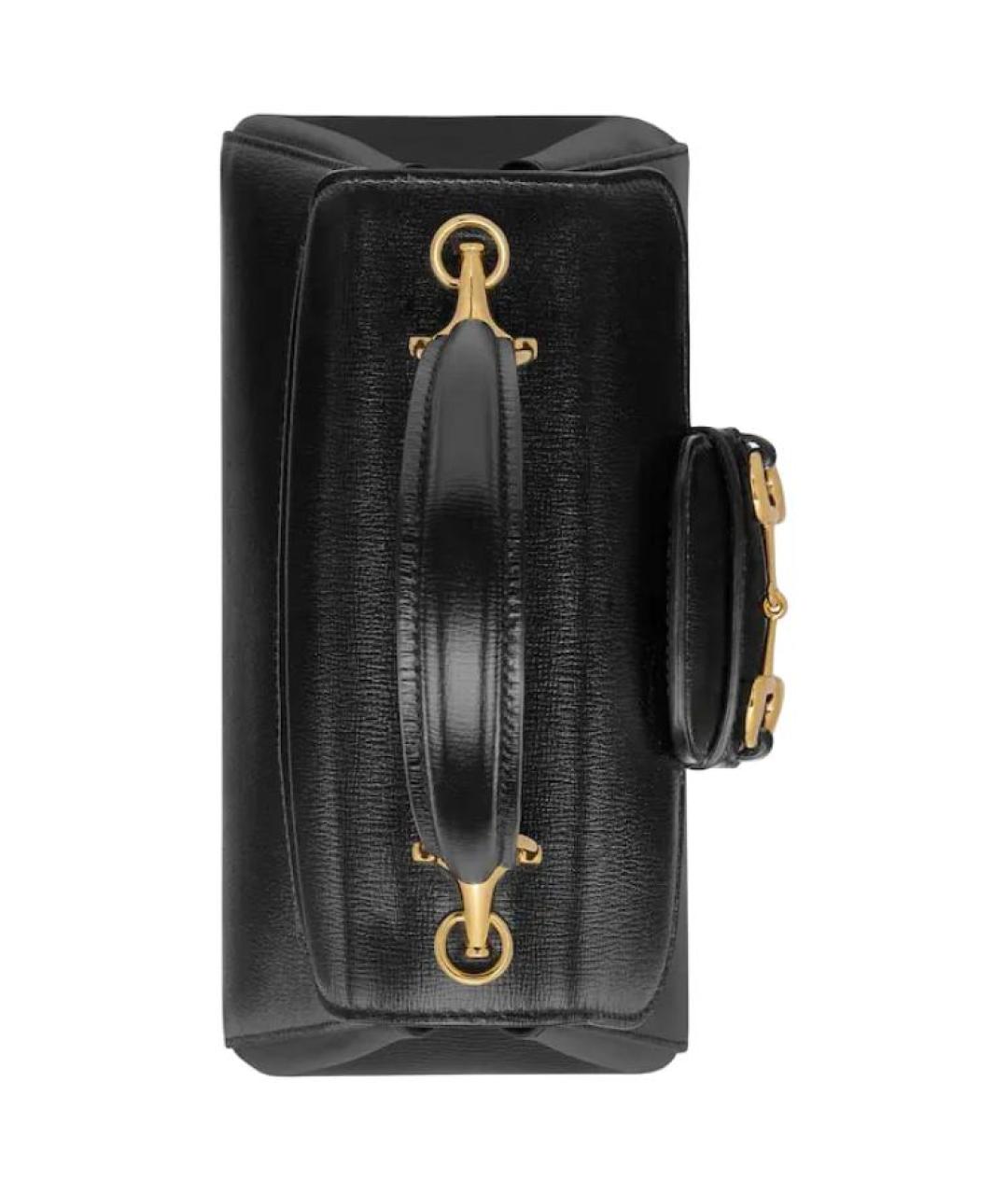 GUCCI Черная кожаная сумка через плечо, фото 7