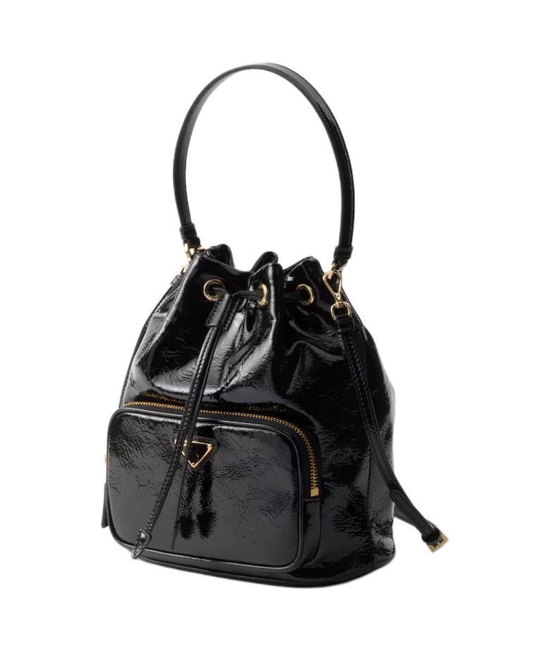 PRADA Черная кожаная сумка через плечо, фото 3