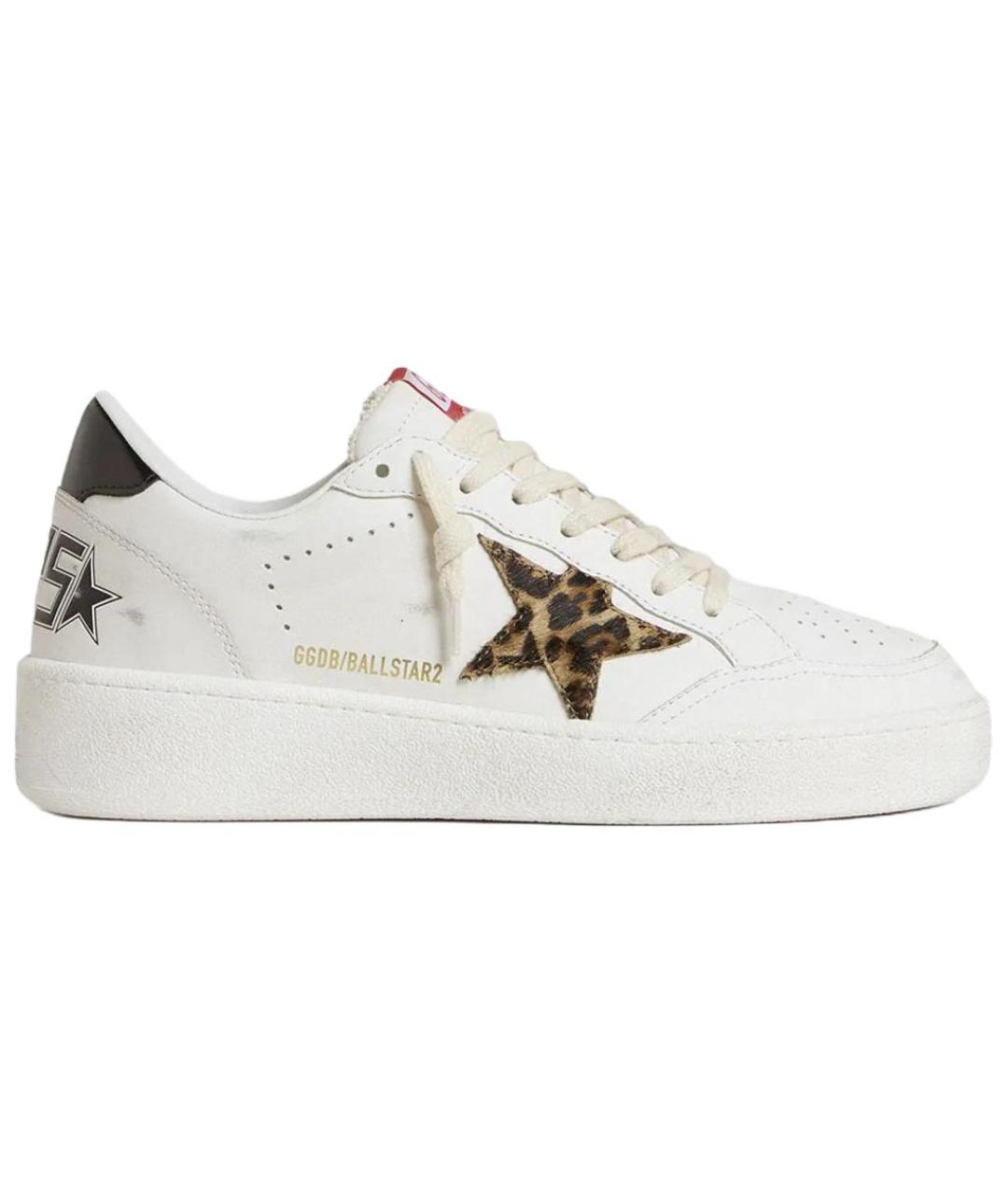 GOLDEN GOOSE Белые кожаные кеды, фото 1