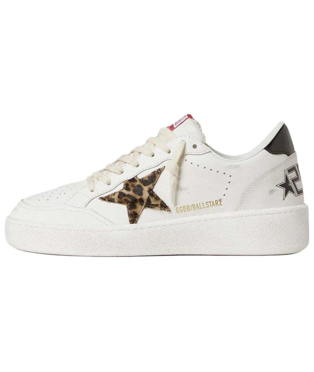 GOLDEN GOOSE Белые кожаные кеды, фото 2