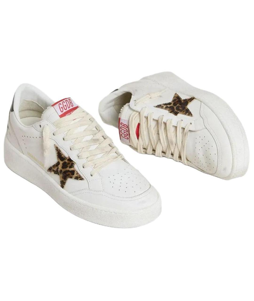 GOLDEN GOOSE Белые кожаные кеды, фото 3