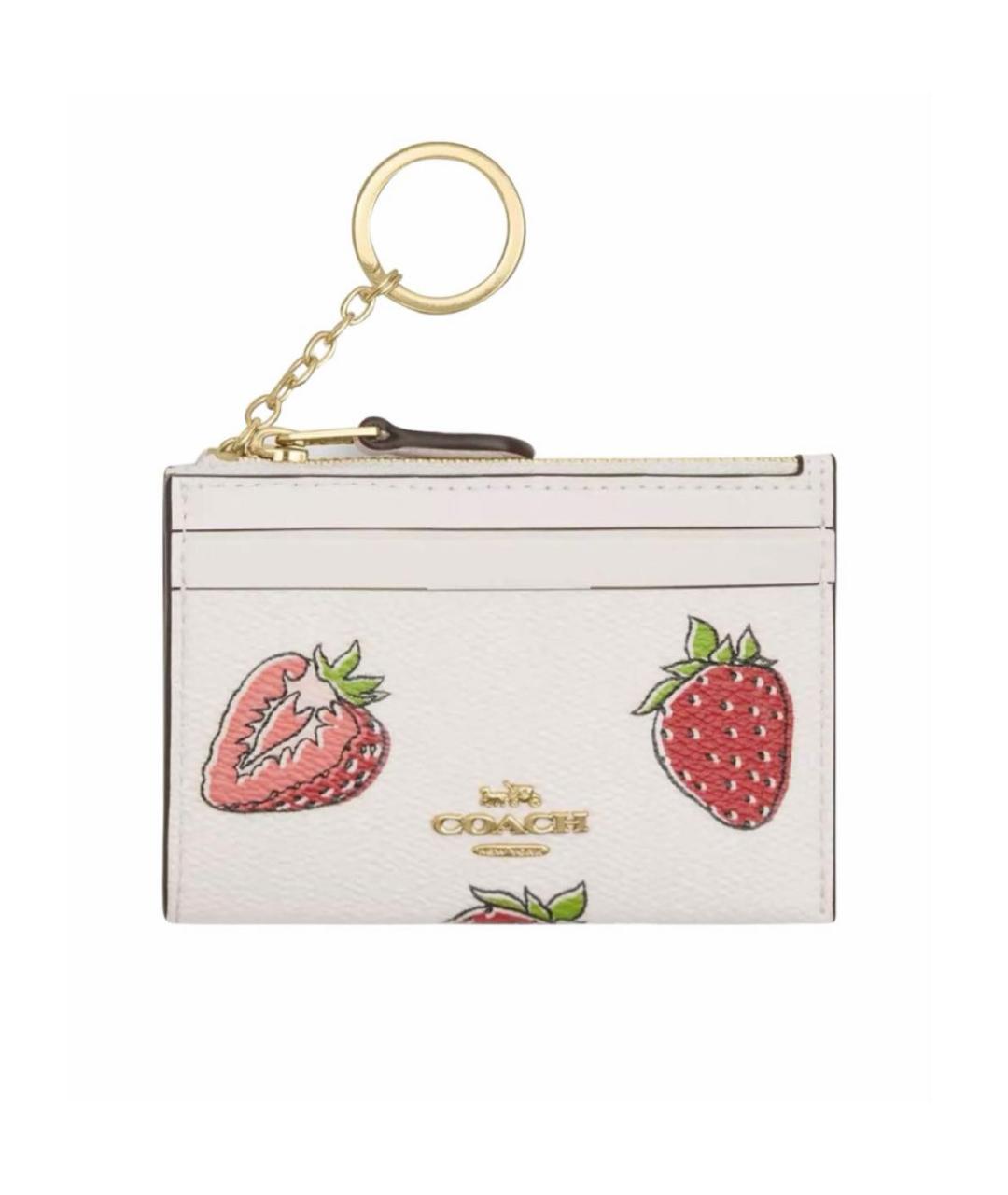 COACH Белый кожаный кардхолдер, фото 1