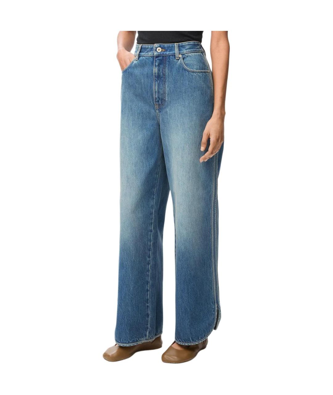 LOEWE Синие хлопковые прямые джинсы, фото 3