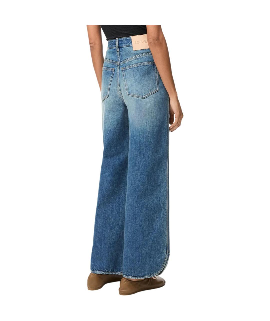 LOEWE Синие хлопковые прямые джинсы, фото 2