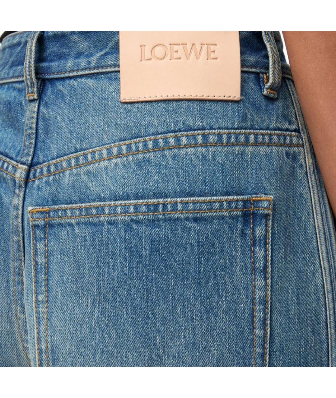 LOEWE Синие хлопковые прямые джинсы, фото 4