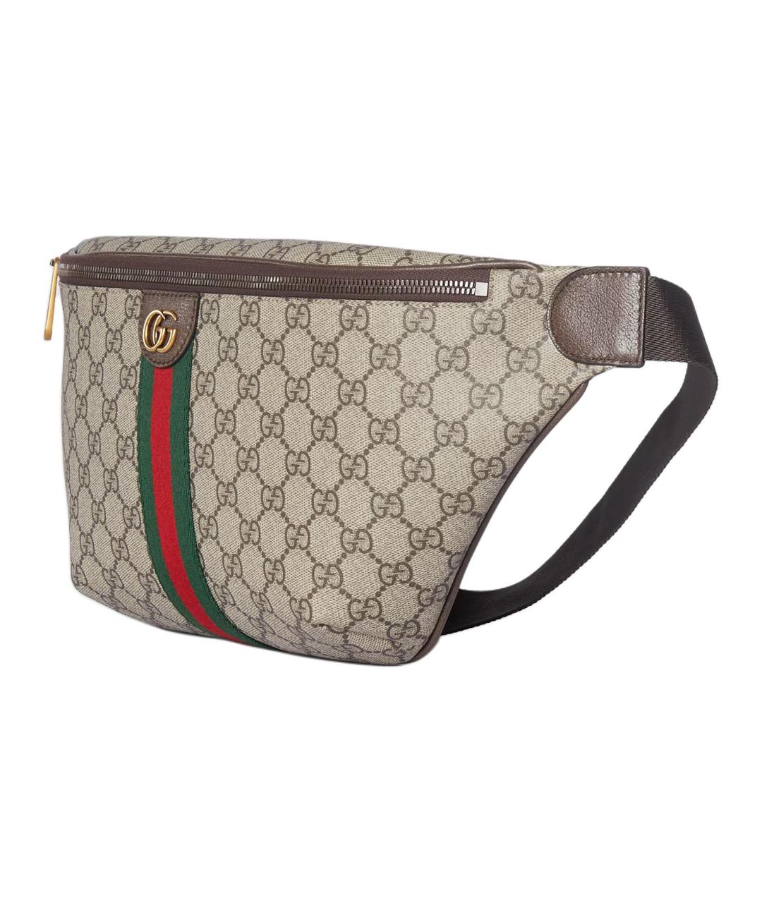 GUCCI Коричневая поясная сумка, фото 2