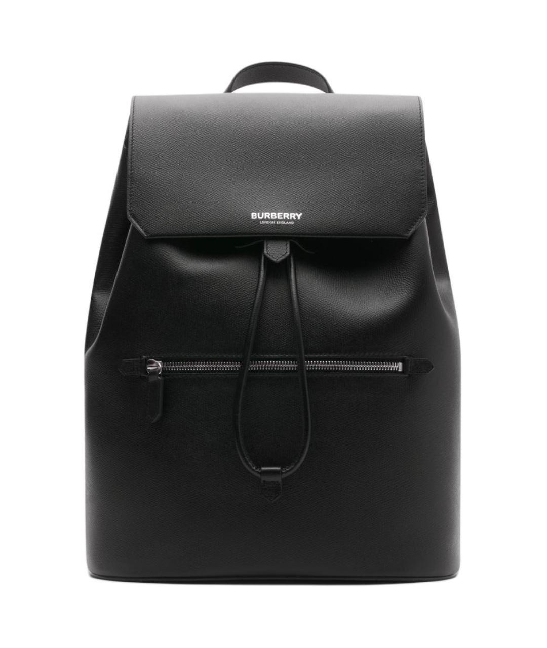 BURBERRY Черный кожаный рюкзак, фото 1