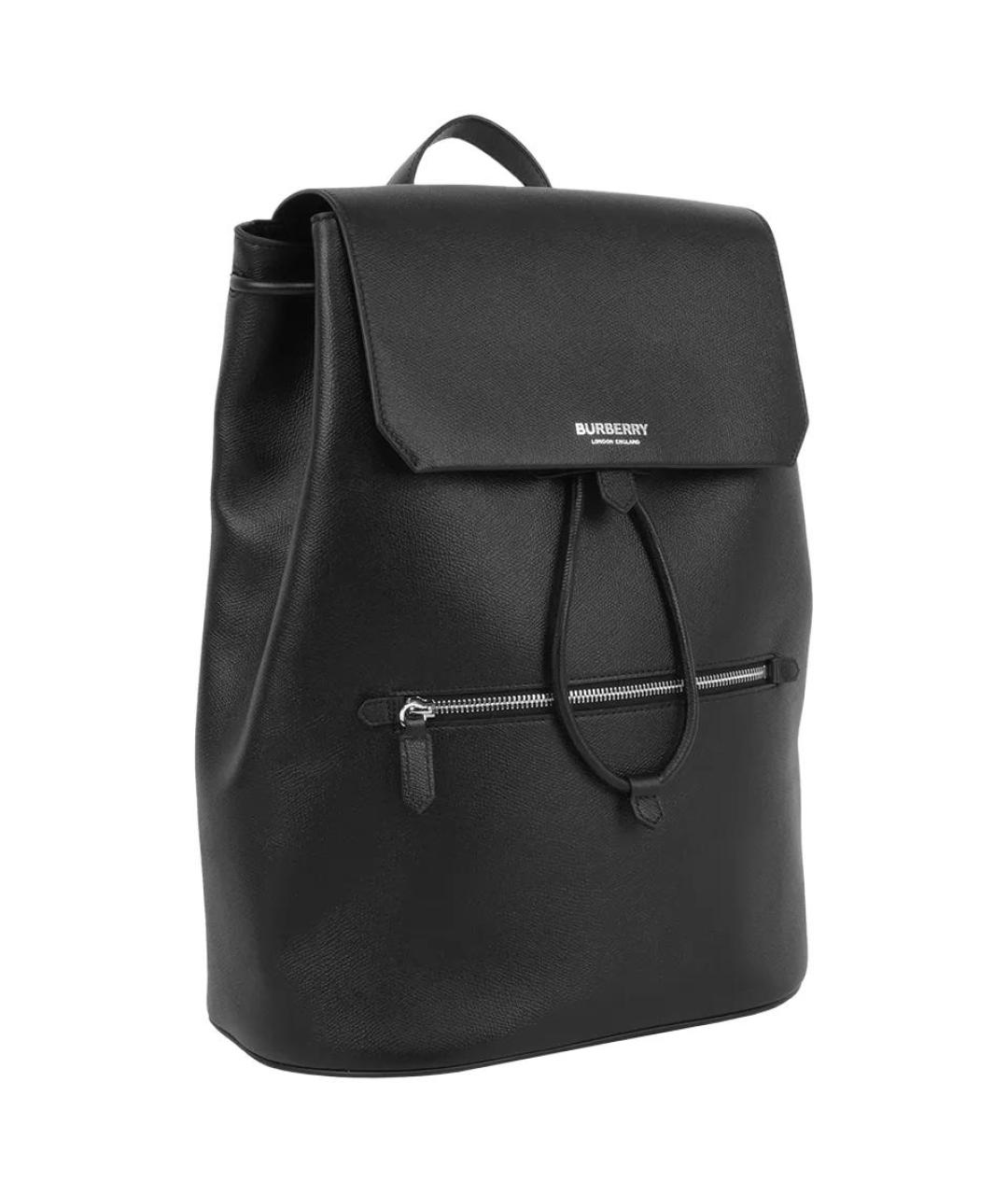 BURBERRY Черный кожаный рюкзак, фото 2