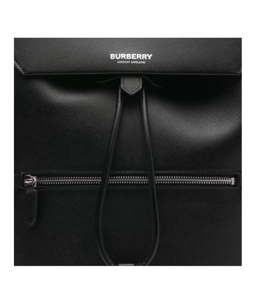 BURBERRY Черный кожаный рюкзак, фото 6