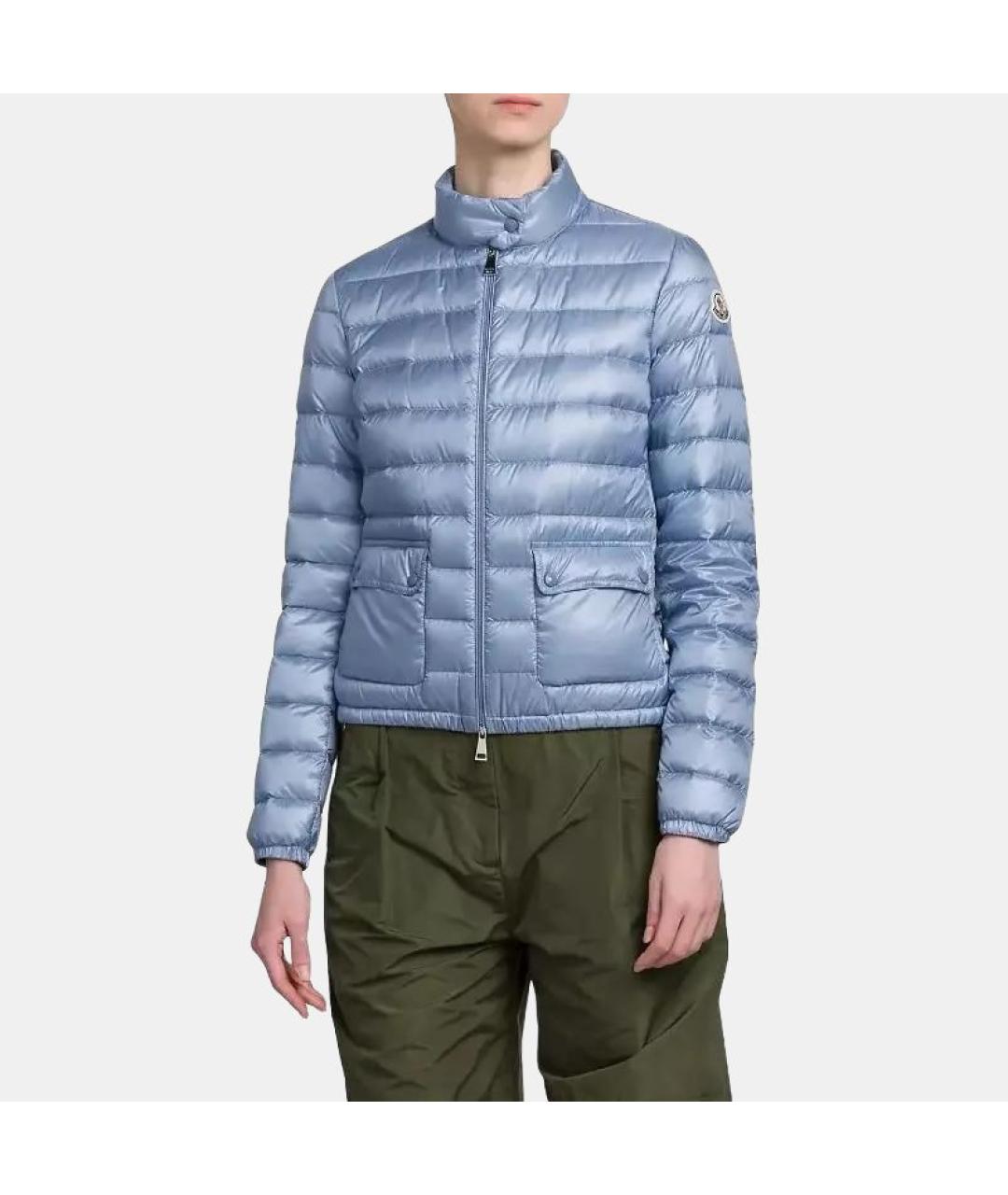MONCLER Голубой пуховик, фото 5