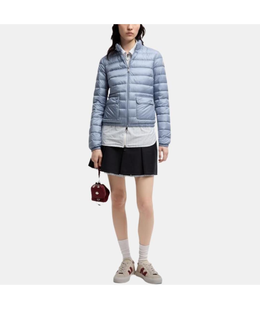 MONCLER Голубой пуховик, фото 4