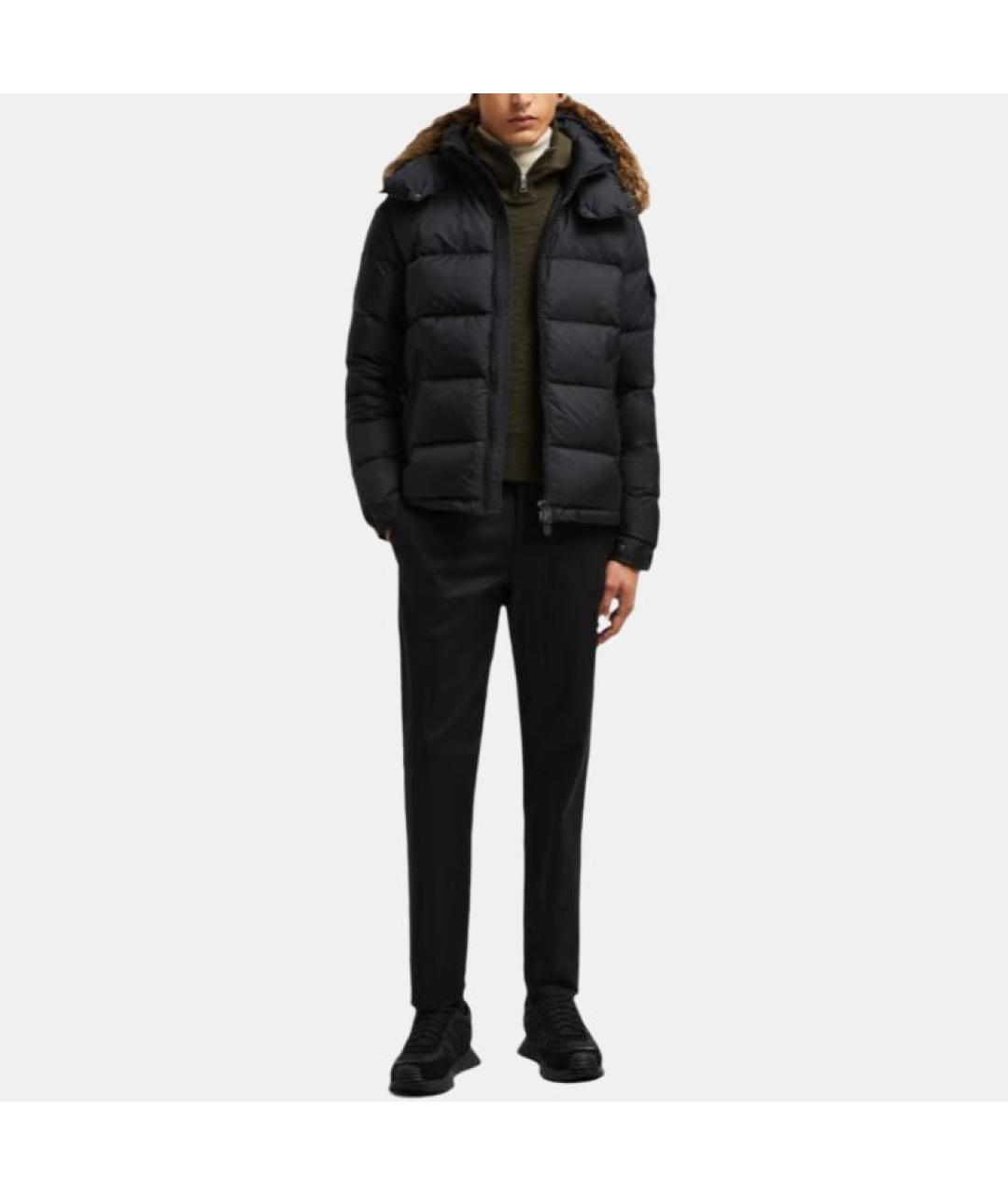 MONCLER Черный пуховик, фото 4