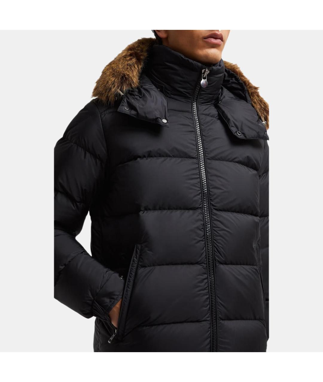 MONCLER Черный пуховик, фото 2