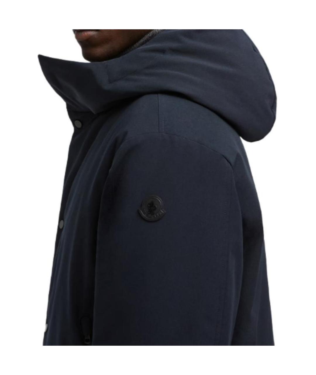 MONCLER Темно-синий пуховик, фото 6